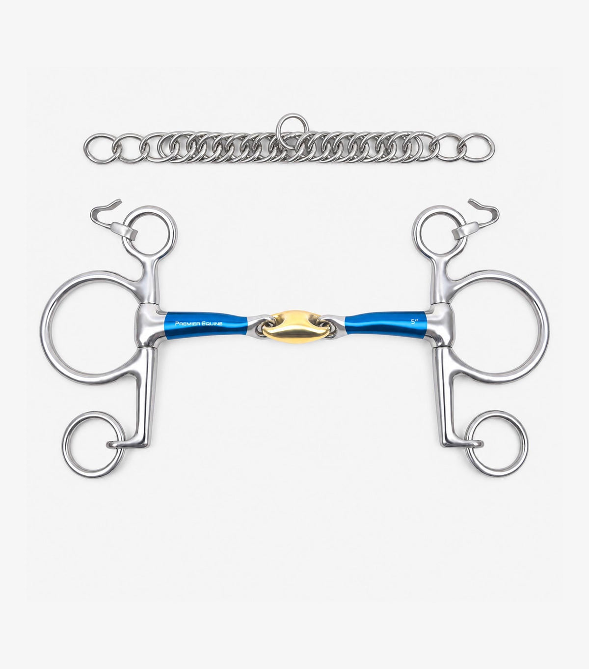 Premier Equine Sweet Iron Pelham Short Curb with Aurion Lozenge