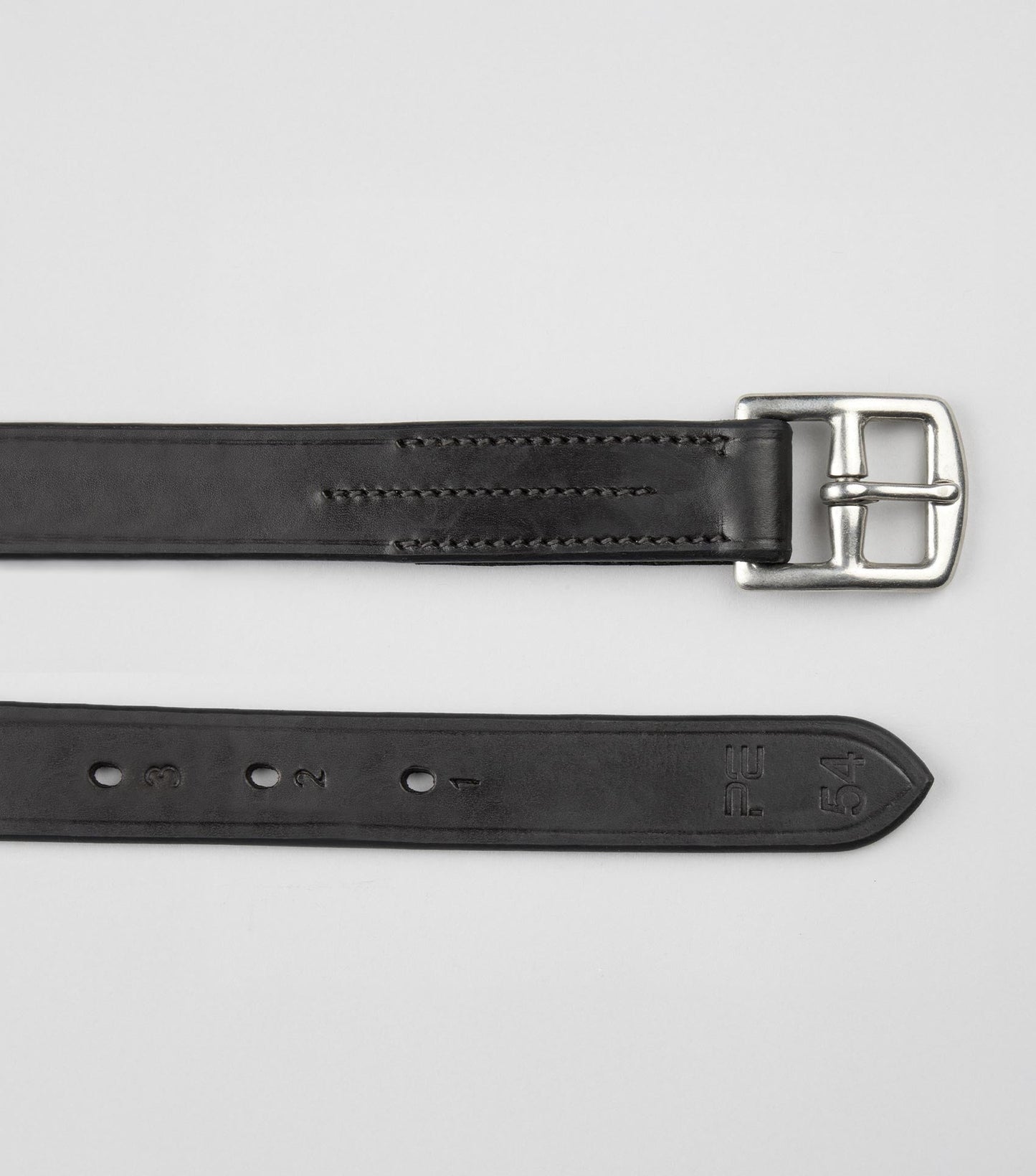 Description:Traditional Stirrup Leathers_Colour:Black_Position:1