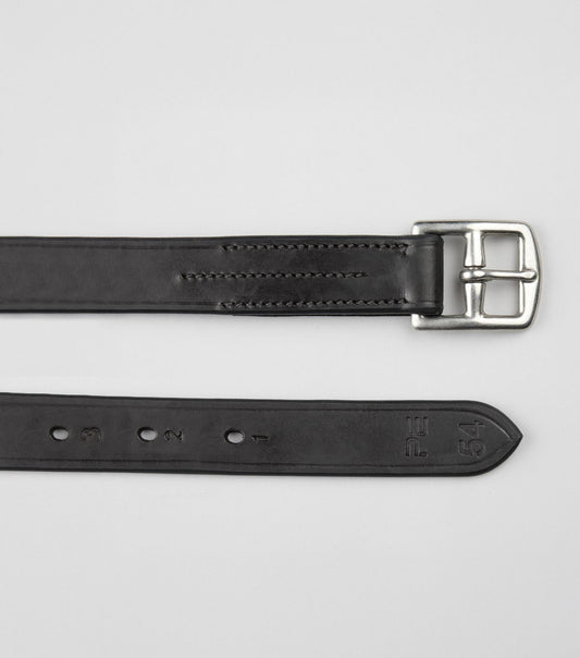 Description:Traditional Stirrup Leathers_Colour:Black_Position:1