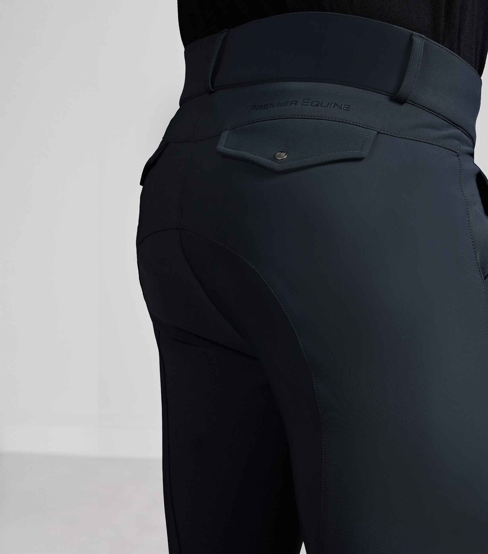 Description:Verismo Men's Gel Knees Riding Breeches_Colour:Anthracite_Position:3