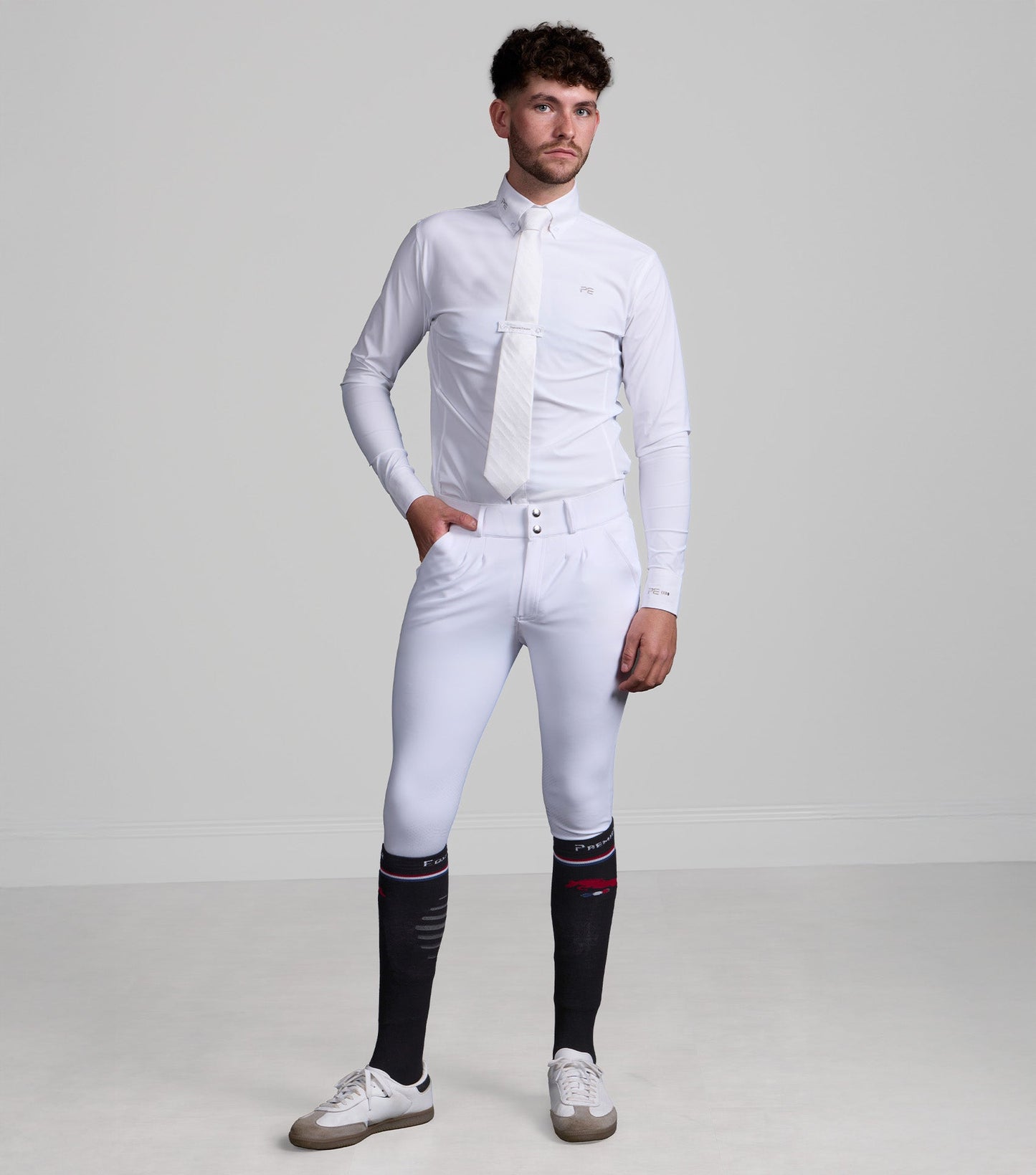Description:Andate Men's Long Sleeve Show Shirt_Colour:White_Position:2