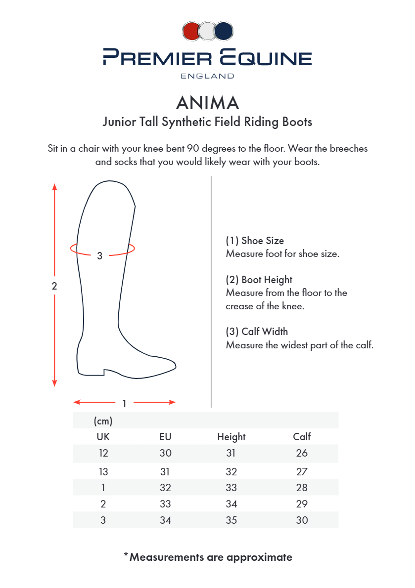 Premier Equine Anima Junior Long Riding Boots