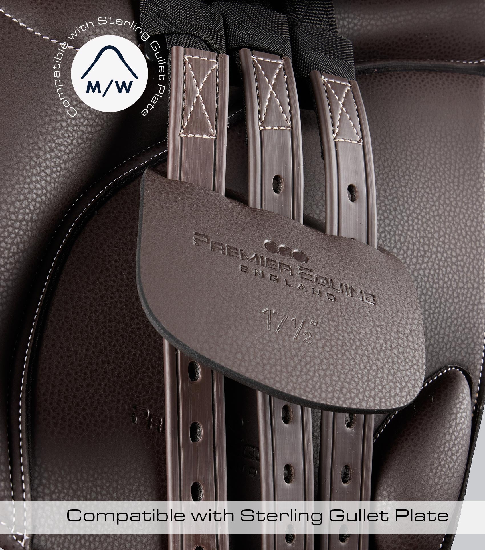Description:Antibes Synthetic Jump Saddle_Colour:Dark Havana_Position:2