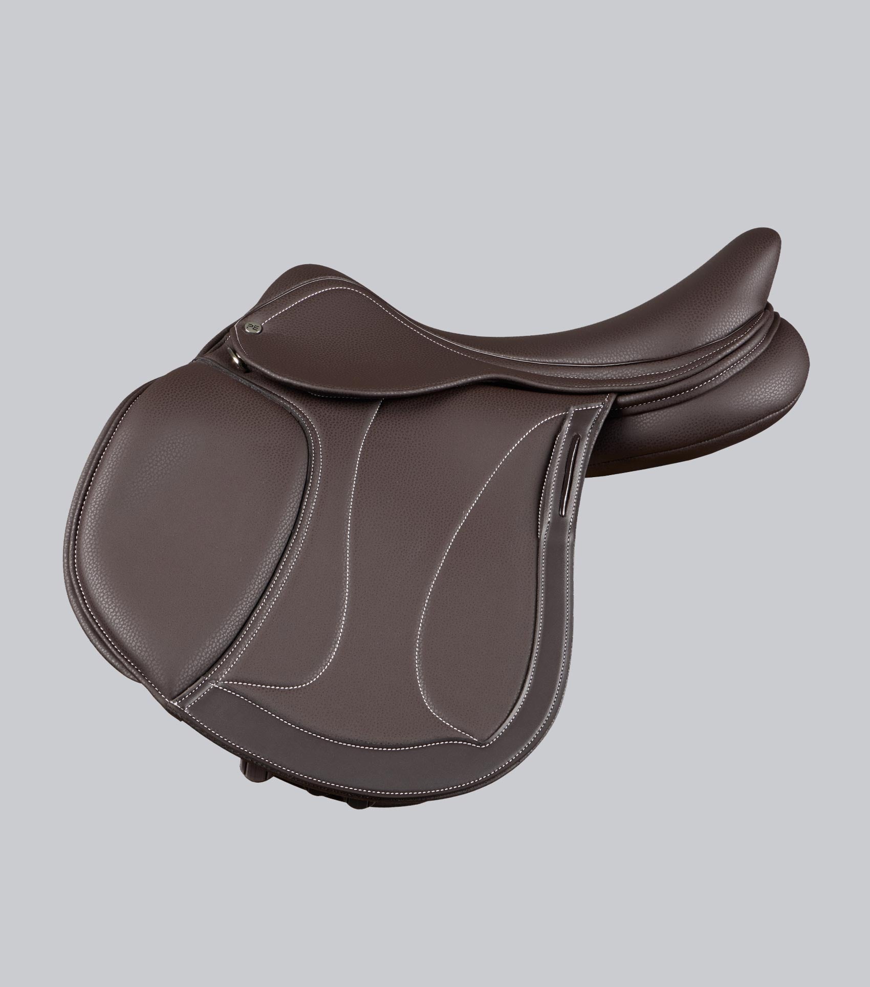 Description:Antibes Synthetic Jump Saddle_Colour:Dark Havana_Position:3