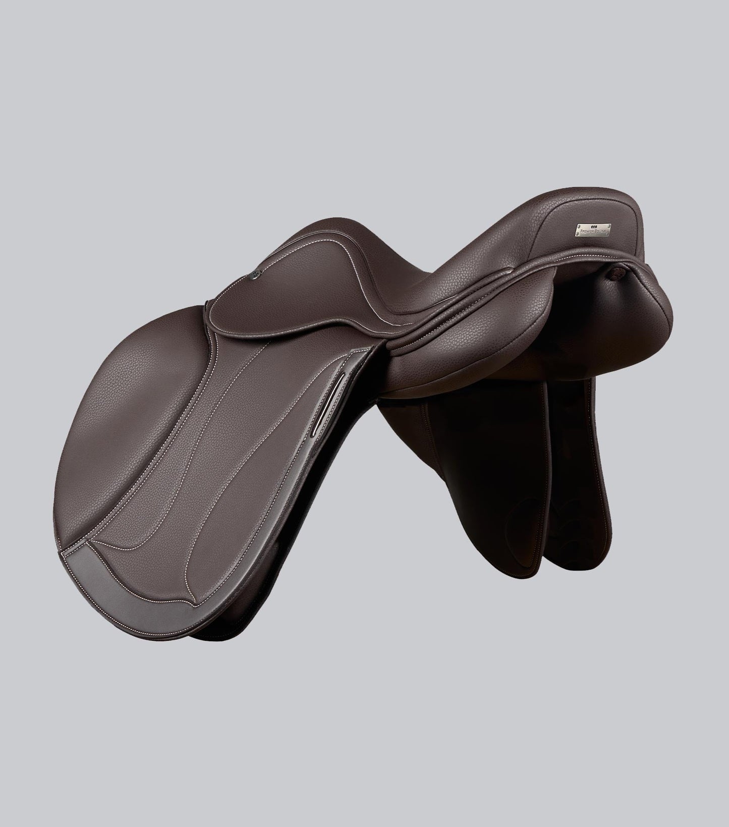 Description:Antibes Synthetic Jump Saddle_Colour:Dark Havana_Position:4
