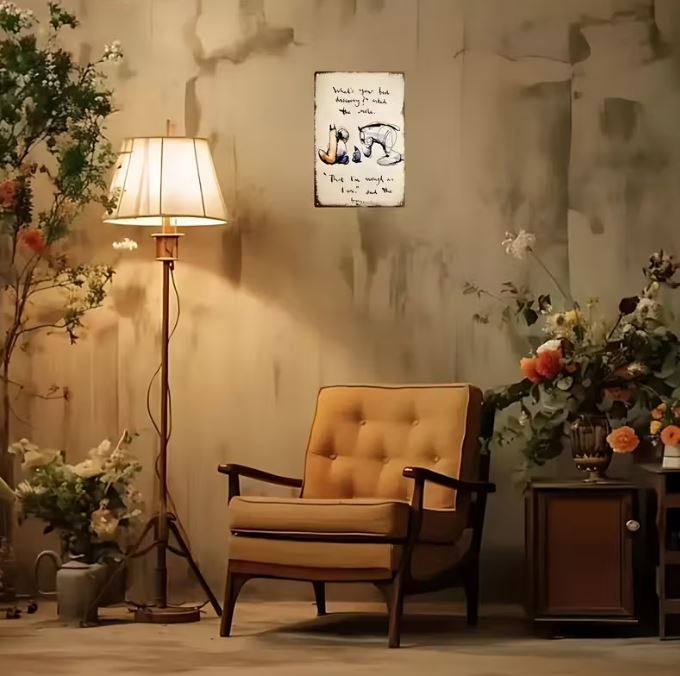 The 'boy, the fox and the horse' inspirational metal sign -  'what's your best discovery?'