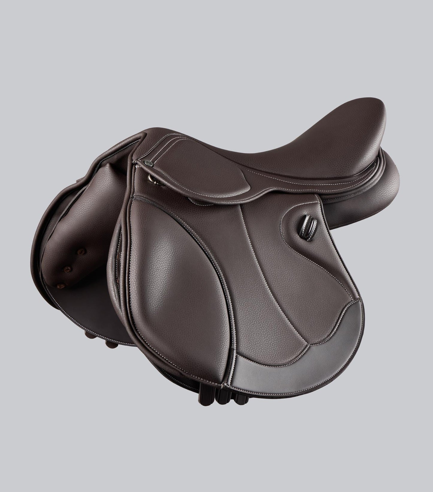 Description:Bastia Synthetic Jump Saddle_Colour:Dark Havana_Position:1