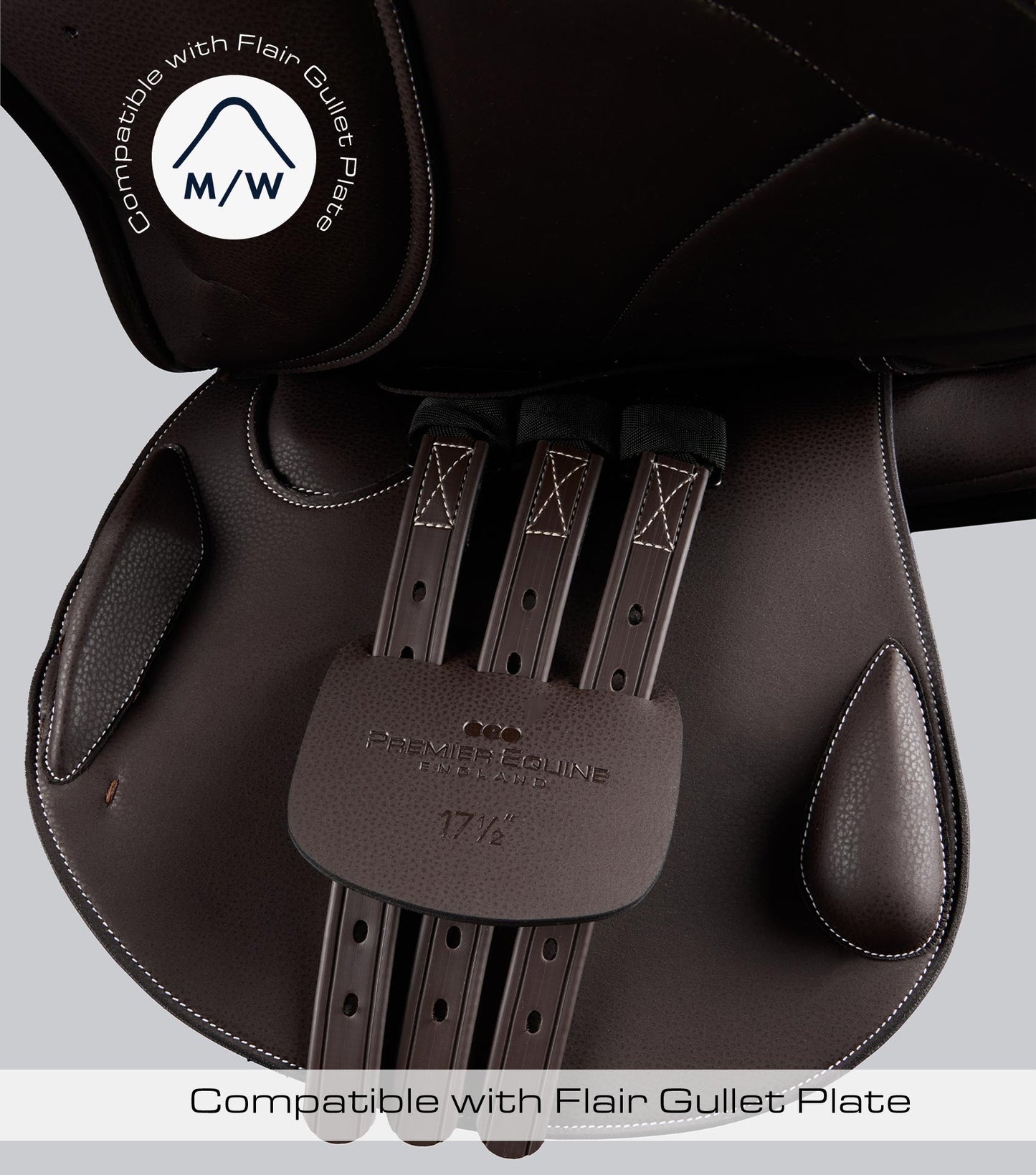 Description:Bastia Synthetic Jump Saddle_Colour:Dark Havana_Position:2
