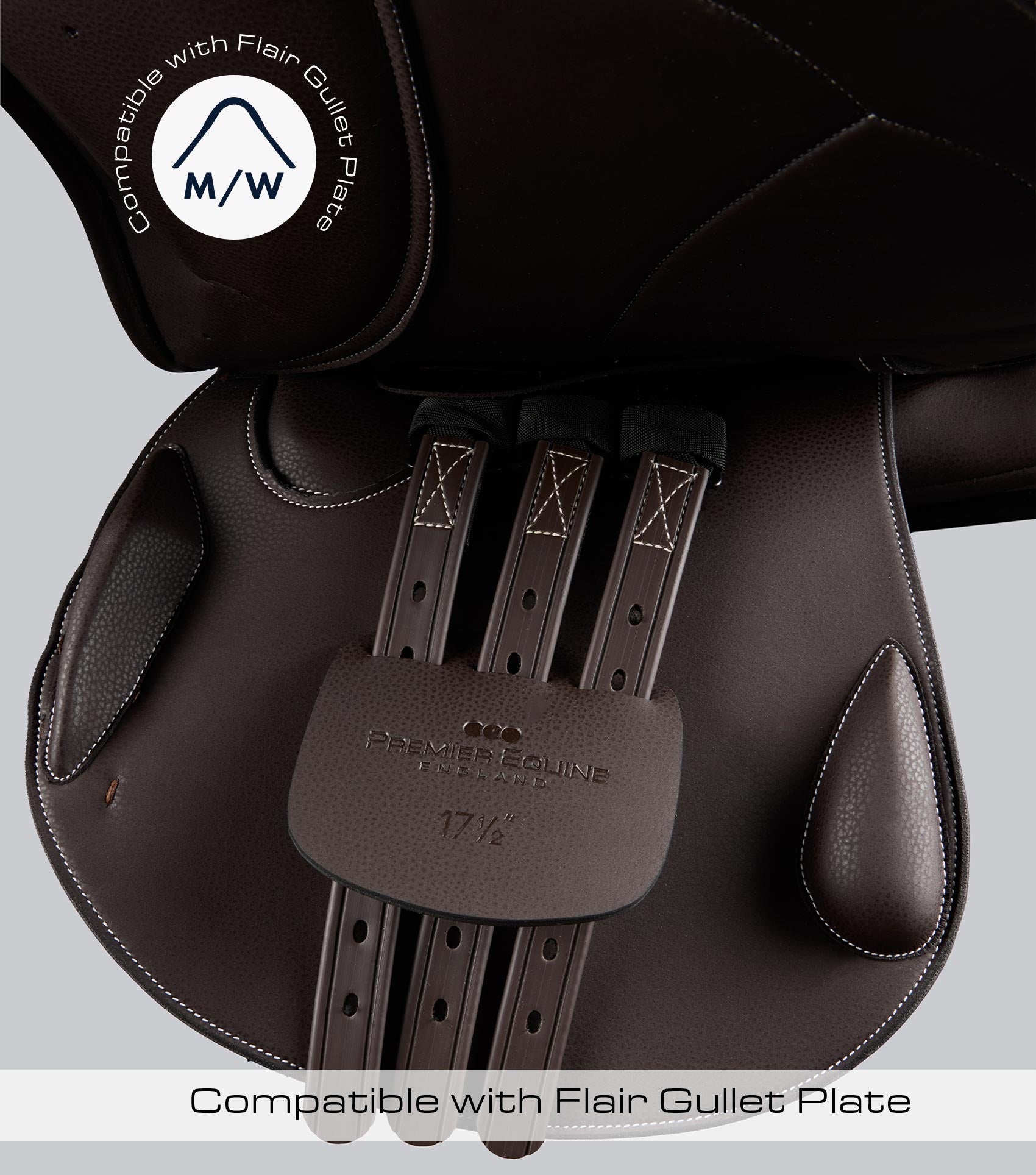 Description:Bastia Synthetic Jump Saddle_Colour:Dark Havana_Position:2