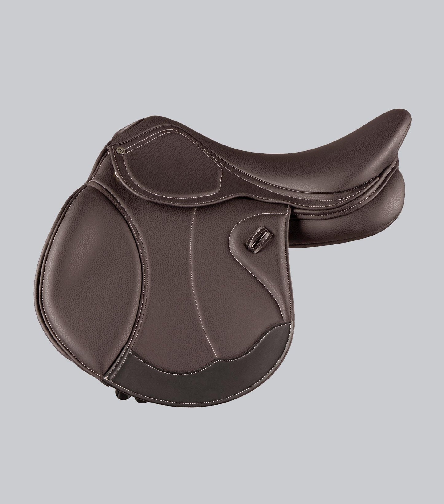 Description:Bastia Synthetic Jump Saddle_Colour:Dark Havana_Position:3