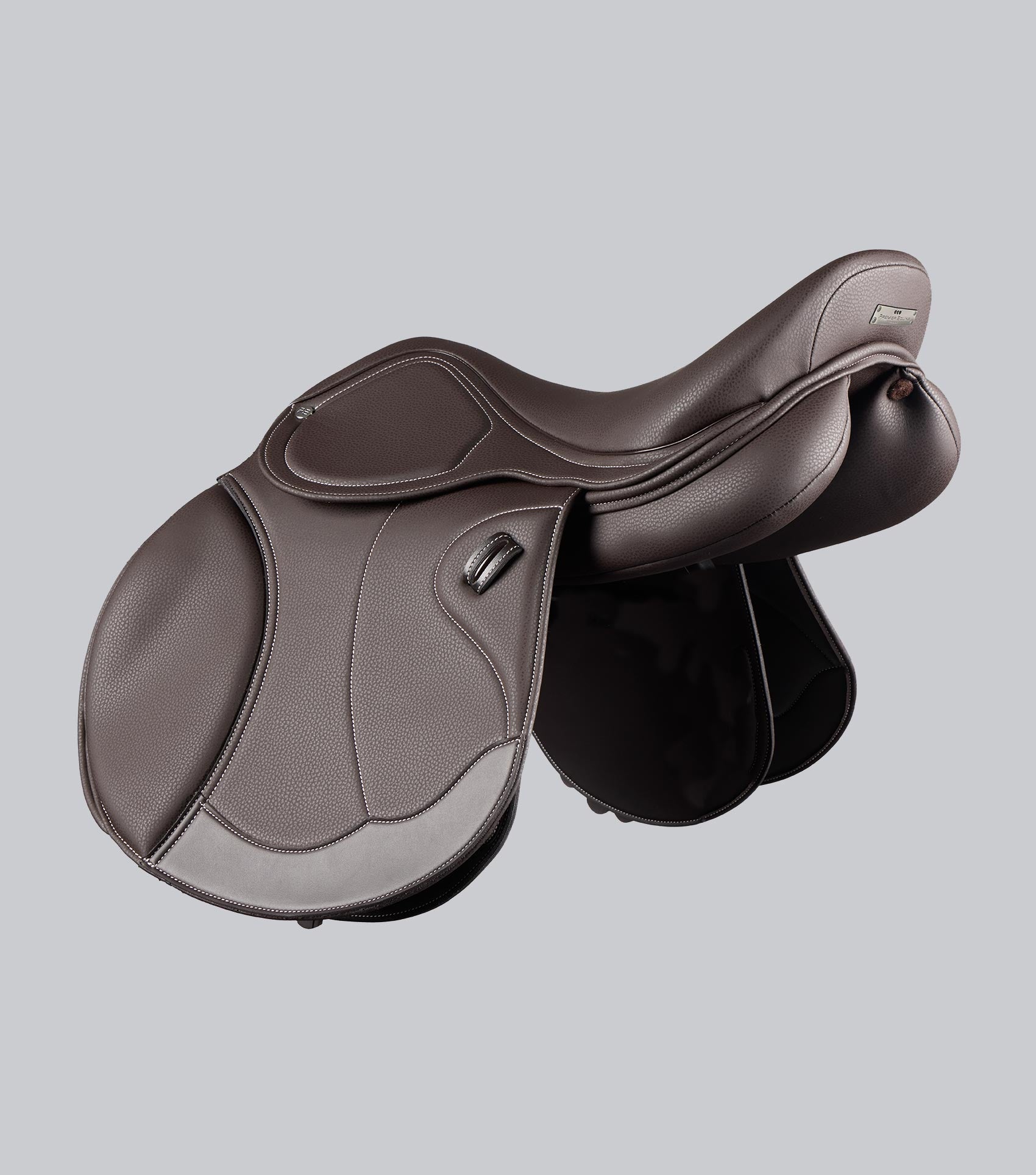 Description:Bastia Synthetic Jump Saddle_Colour:Dark Havana_Position:4