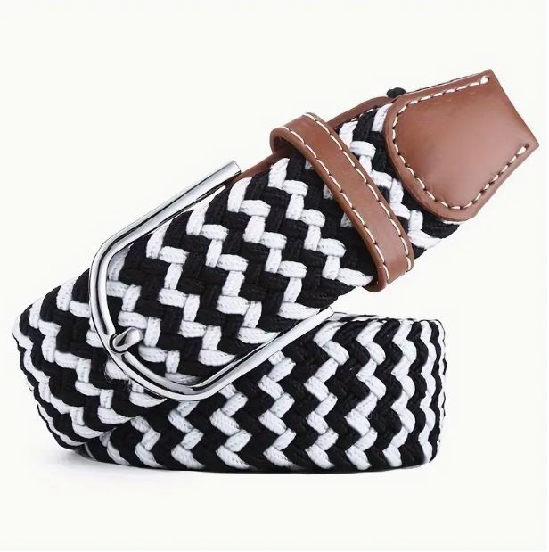 ETS plaited pin buckle belt