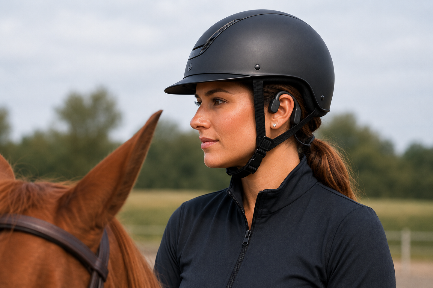 ETS Open Ear Equestrian Bone Conduction Headphones / Head Set (including 8GB storage)