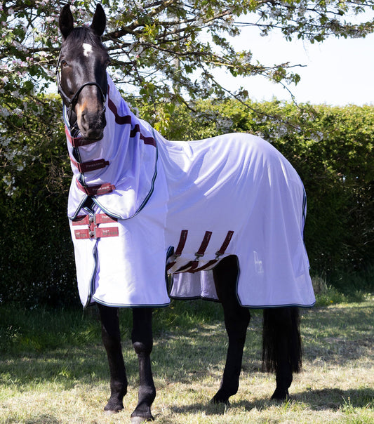 Description:Bug Buster Fly Rug with Detachable Neck and Belly Flap Lavender_Colour:Lavender_Position:1