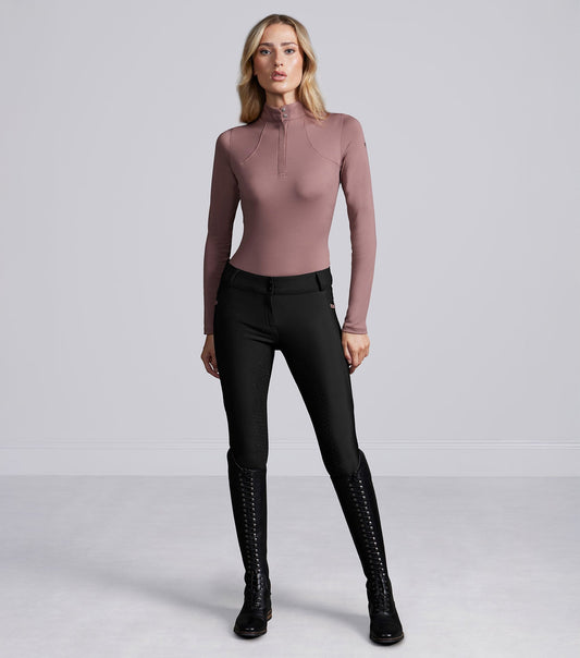 Description:Catori Womens Full Seat Riding Breeches_Colour:Black_Position:1