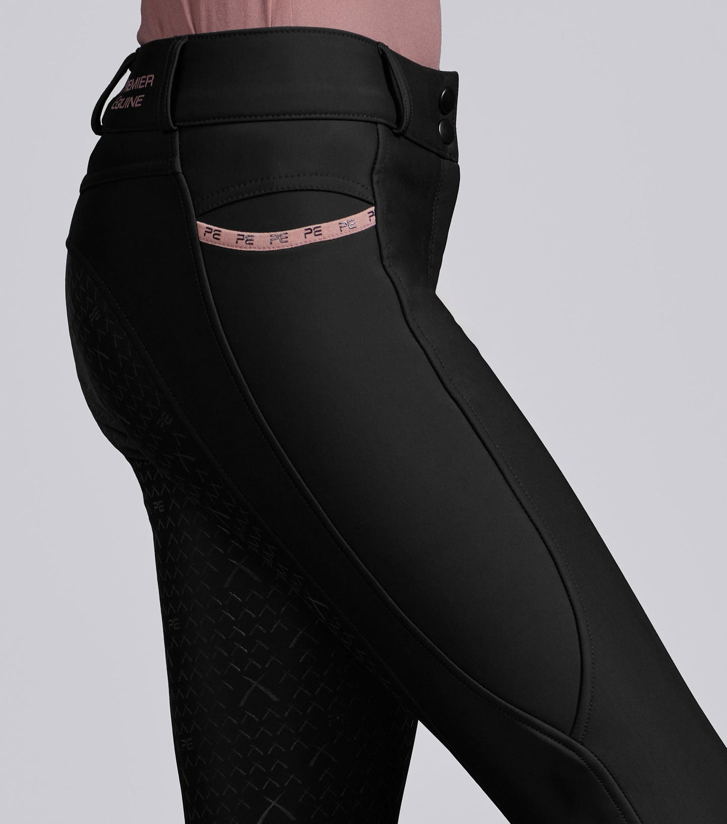 Description:Catori Womens Full Seat Riding Breeches_Colour:Black_Position:4