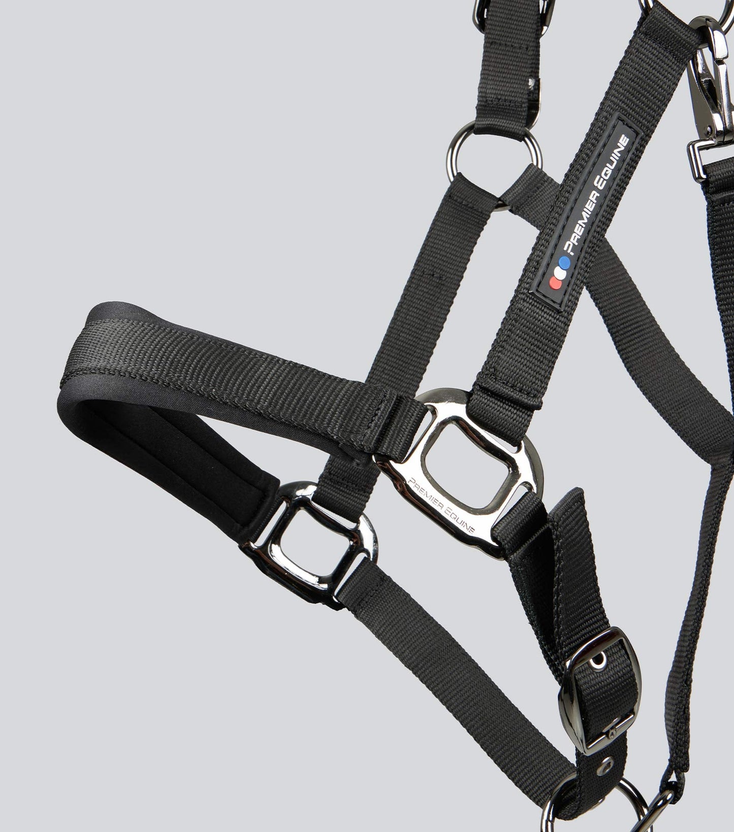 Description:Corda Padded Head Collar with Lead Rope Black_Colour:Black_Position:5