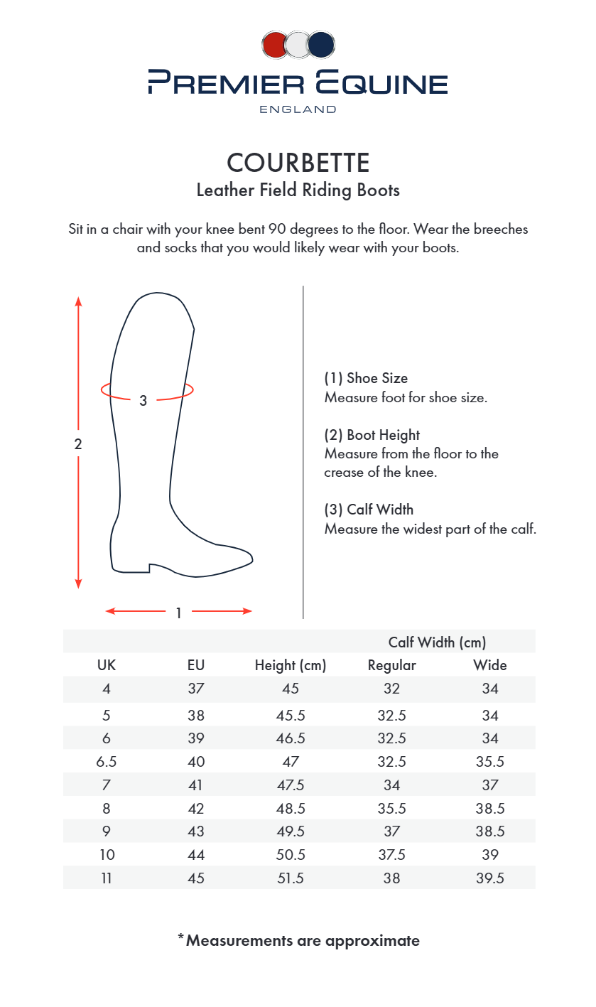 Premier Equine Courbette Leather Long Riding Boots