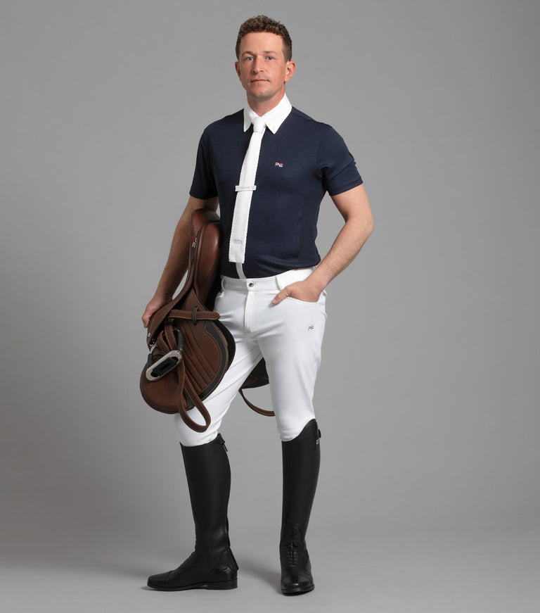 Premier Equine Emilio Men's Gel Knee Riding Breeches - white