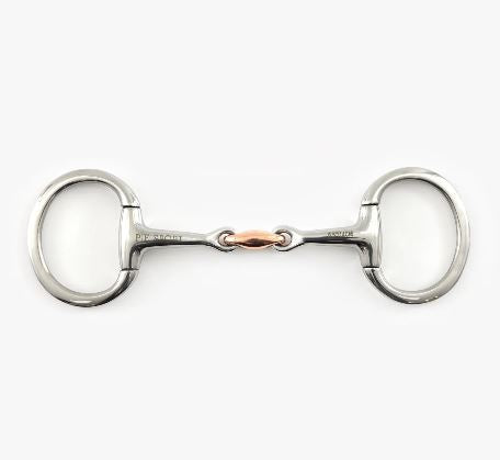 Premier Equine Eggbutt Snaffle with Copper Lozenge