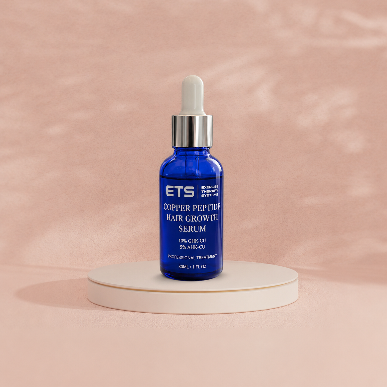 ETS Copper Peptide Hair Growth Serum (10% GHK-Cu + 5% AHK-Cu) – 30ml AND derma roller