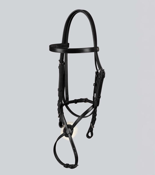 Description:Exercise Racing Bridle With Grackle_Colour:Black_Position:1
