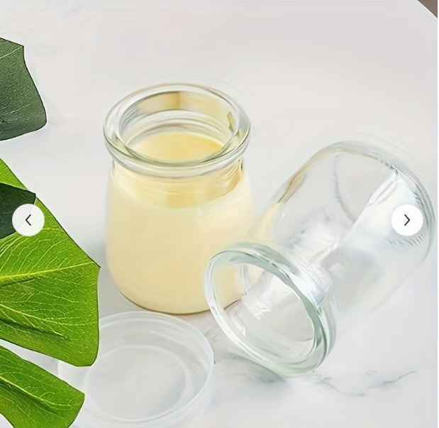 Glass jars for yoghurt maker with lids