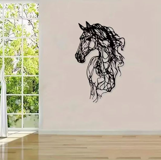 Horse metal wall art - 50cm tall