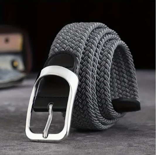 ETS plaited pin buckle belt