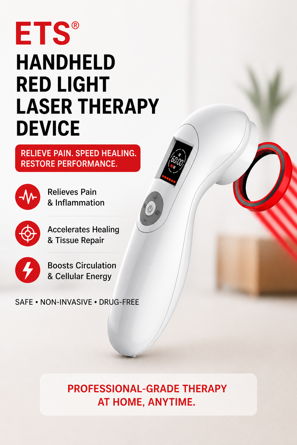 Equine Therapy Systems Handheld Red Light Lazer Therapy Machine (infrared laser)