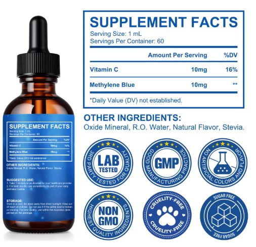 Methylene Blue (60ml Pharmaceutical Grade)