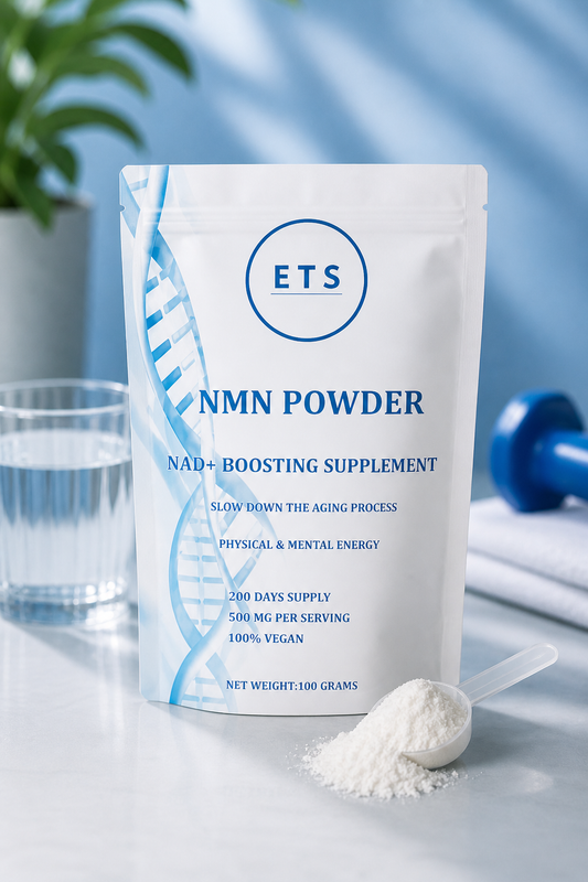 ETS NMN Powder (Nicotinamide Mononucleotide) (100g- 500mg per Serving)
