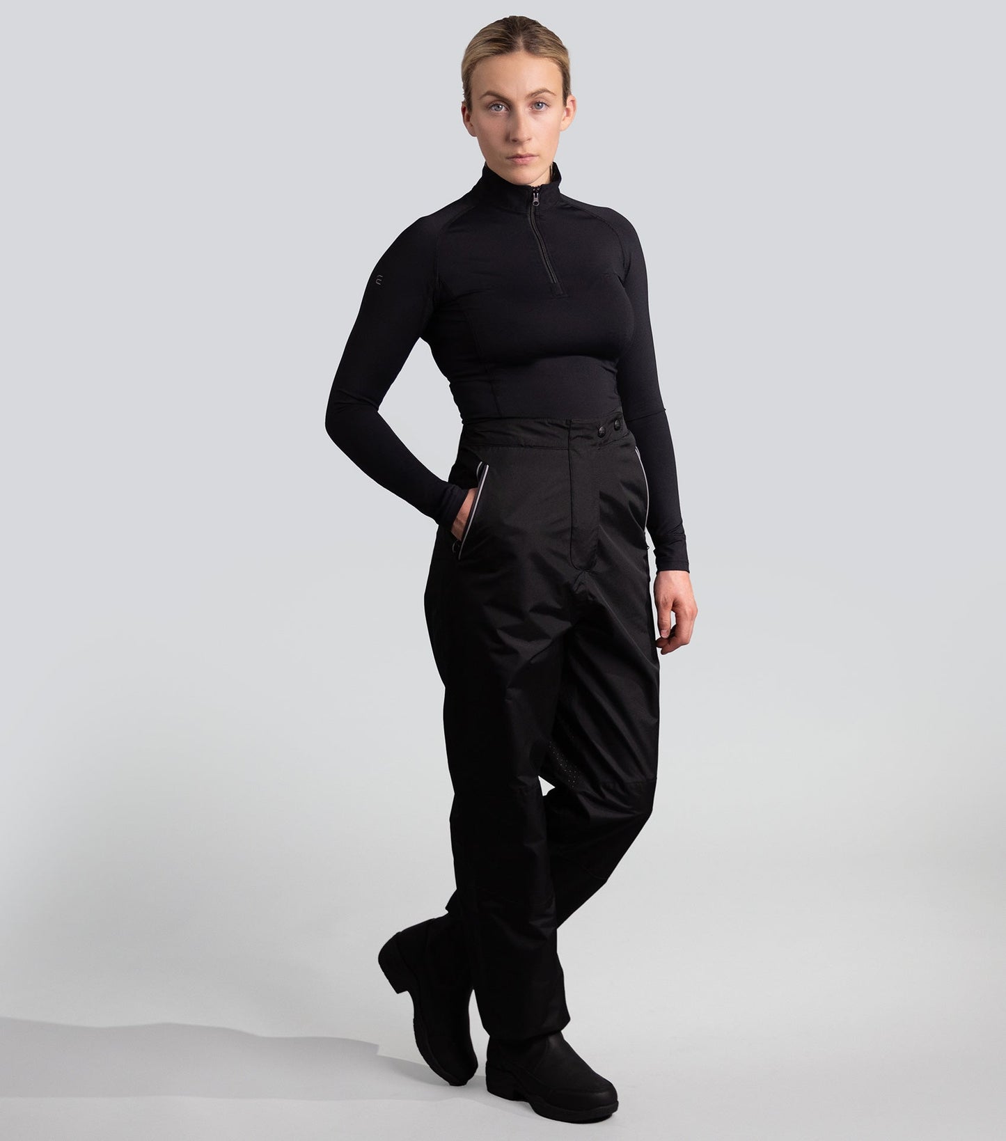 Description - Nox Waterproof Trousers_Colour:Black_Position:1