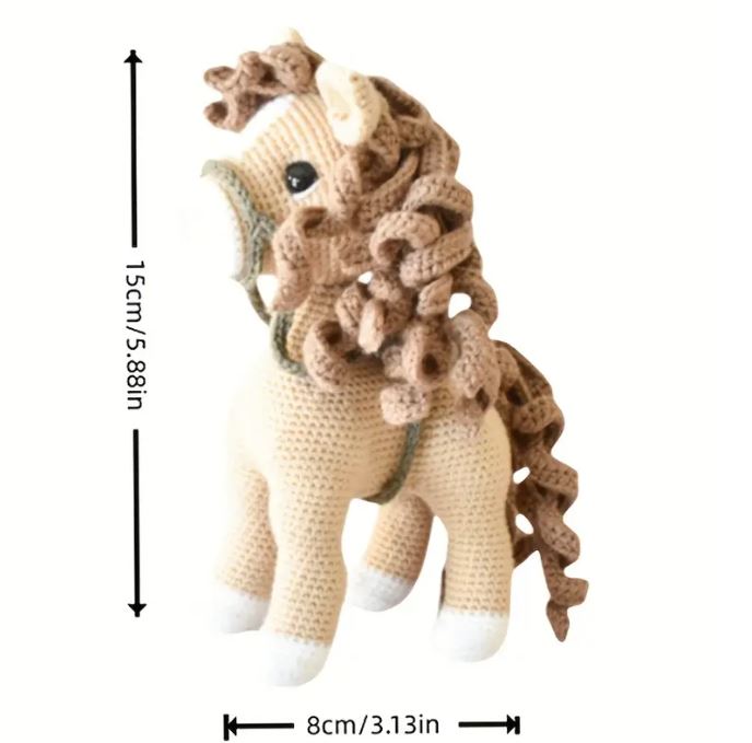 Crochet kit - little palomino pony with curls