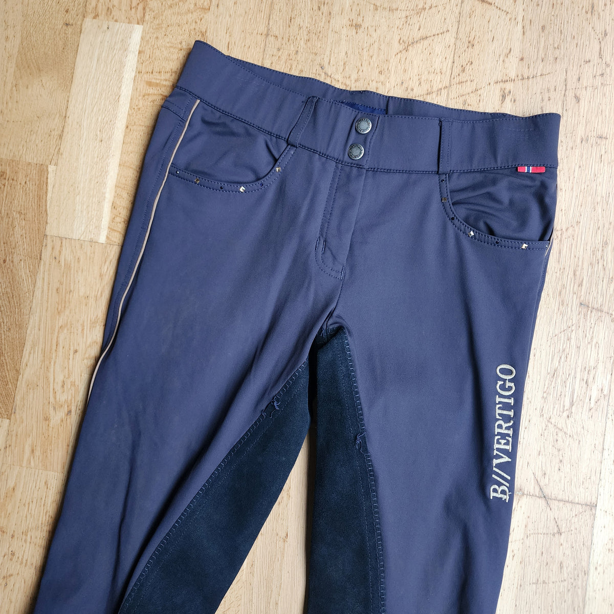 B Vertigo navy breeches, ladies size UK 12, pre-loved