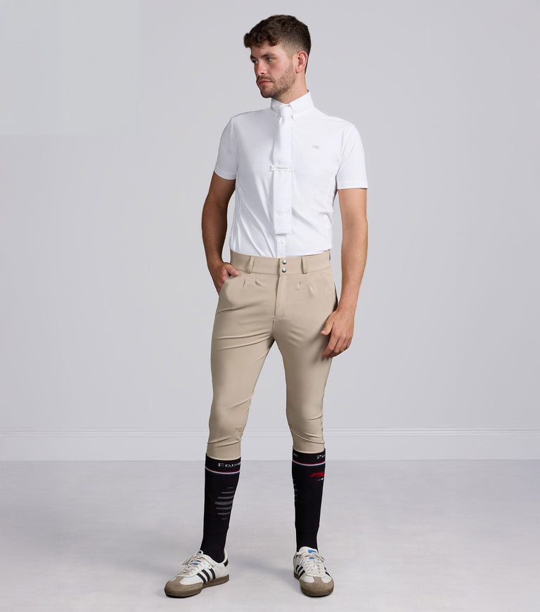 Premier Equine Ludis Men's Gel Knee Riding Breeches - white