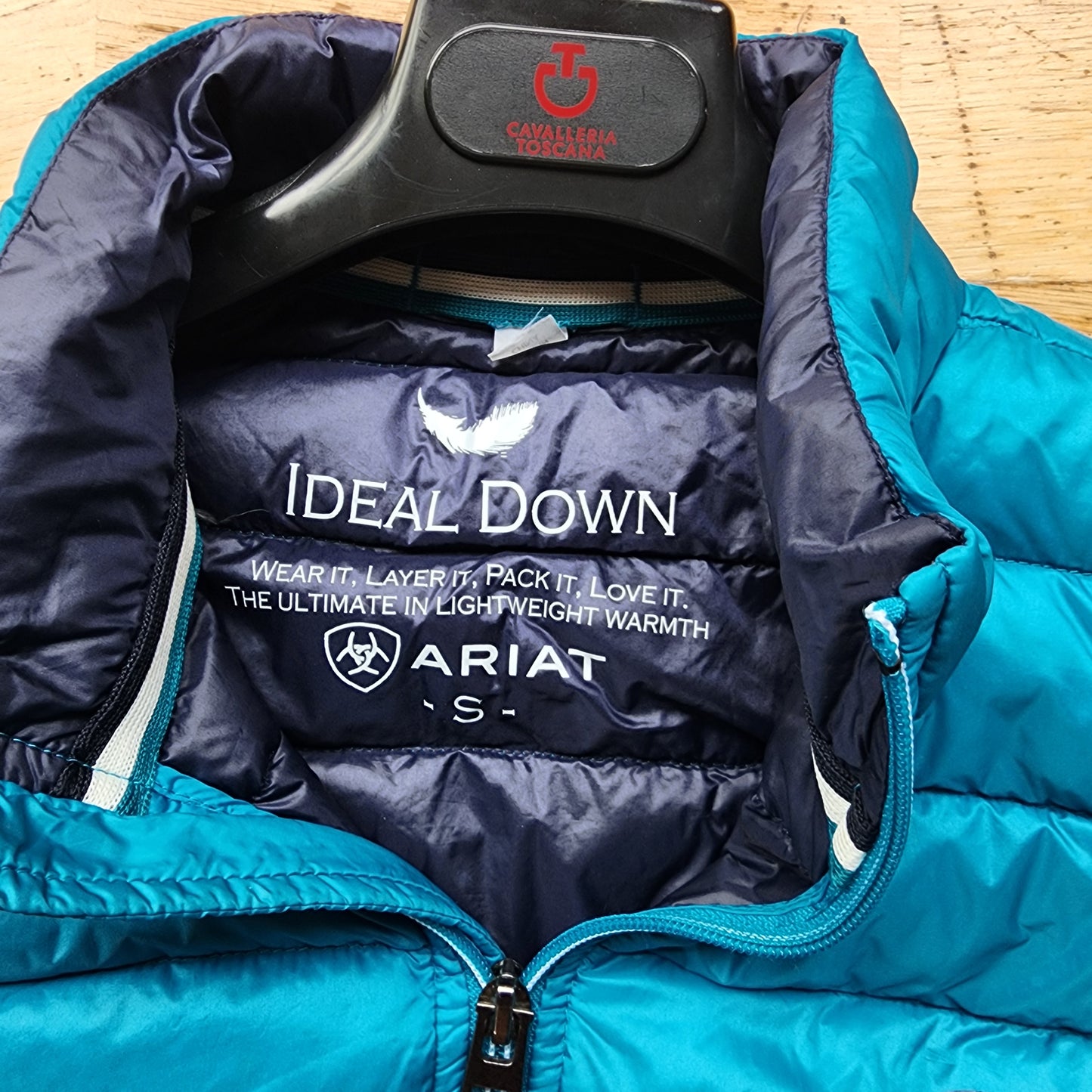 Ariat down vest, Size S, blue, pre-loved