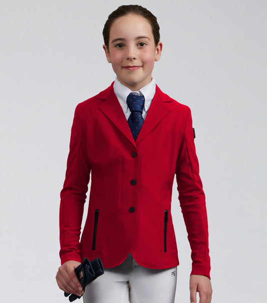 Premier Equine Evinco Girls Competition Jacket  - London Red