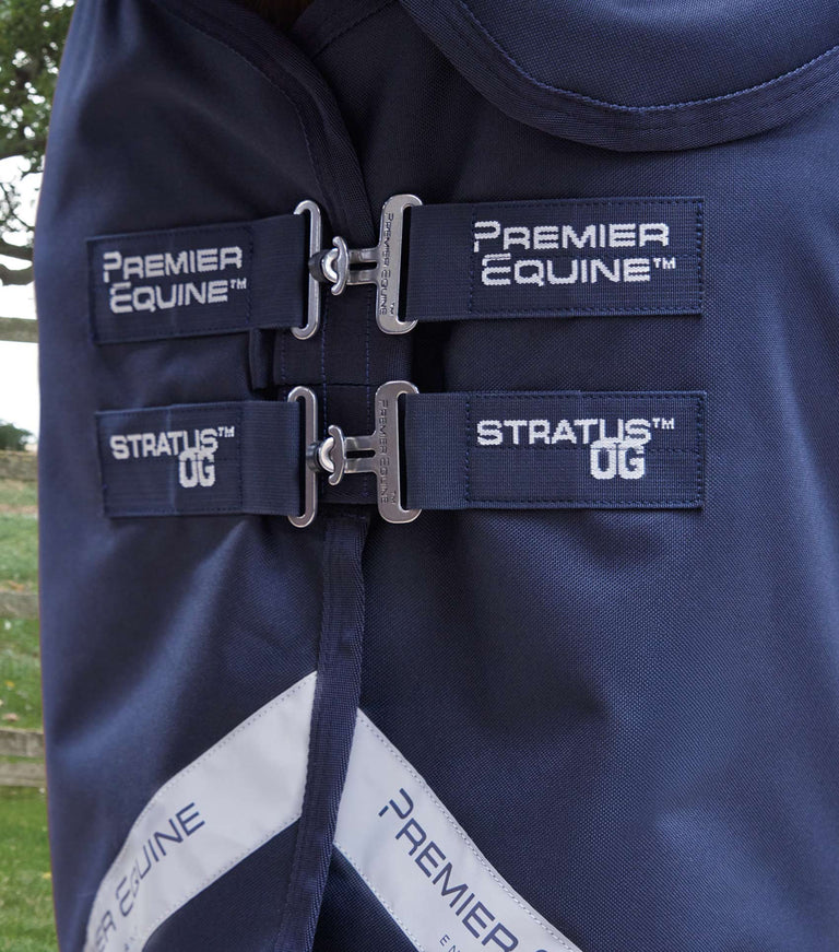 Premier Equine Stratus 600 Series 0g Turnout Rug with Classic Neck Cover (Navy or Purple)