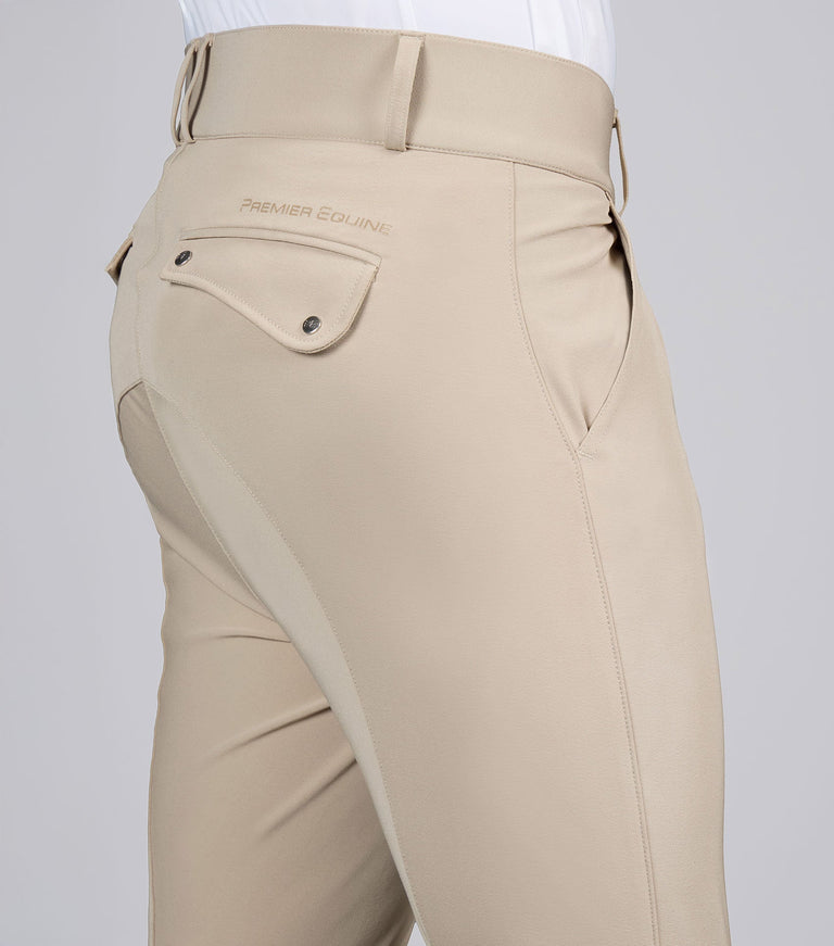Premier Equine Ludis Men's Gel Knee Riding Breeches - white
