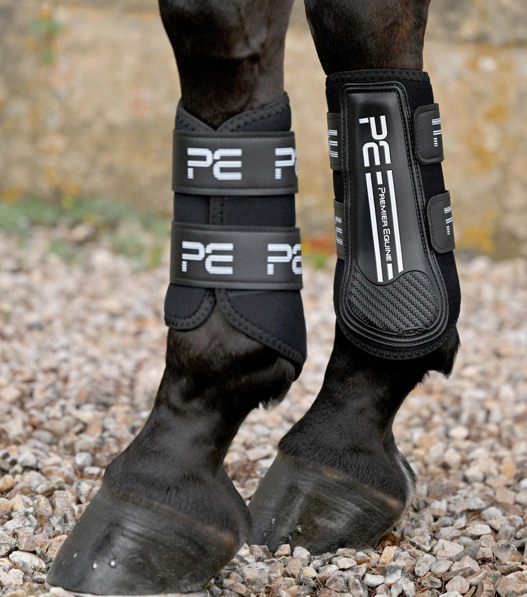 Premier Equine Air Velox Single Locking Brushing Boots  - Black