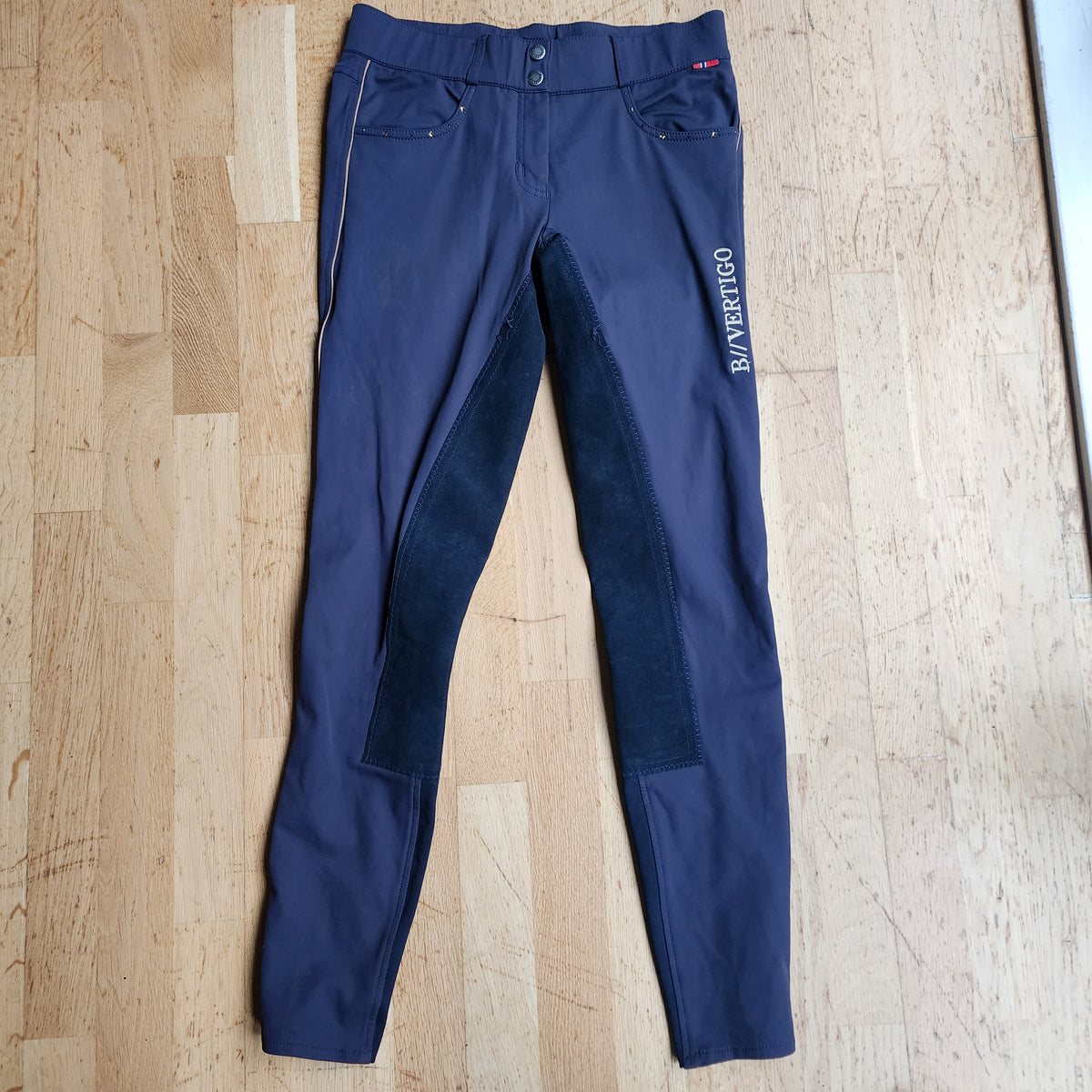B Vertigo navy breeches, ladies size UK 12, pre-loved
