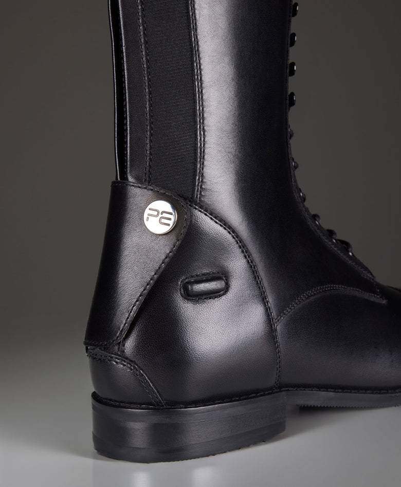 Premier Equine Astra Ladies Lace Front Tall Leather Riding Boots - Black