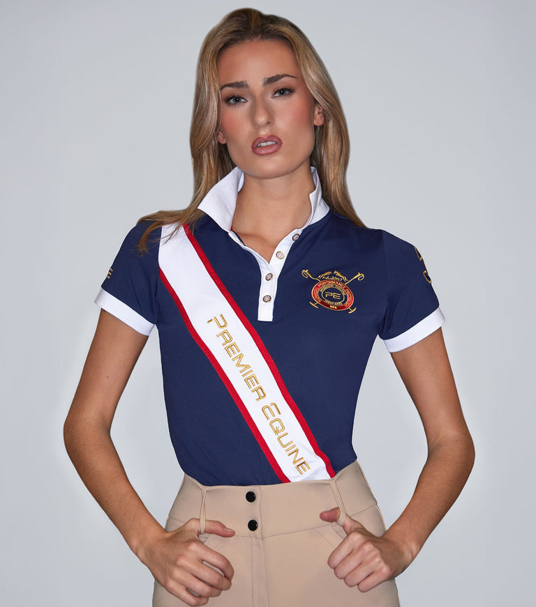 Premier Equine Heritage Polo Shirt  - Navy