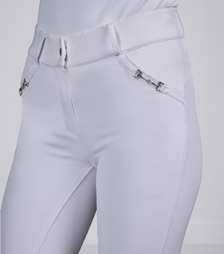 Premier Equine Filetto Women's Gel Full Seat Riding Breeches - White (Standard Rise)