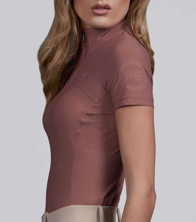 Premier Equine Prospero Short Sleeve Training Top - Rosewood