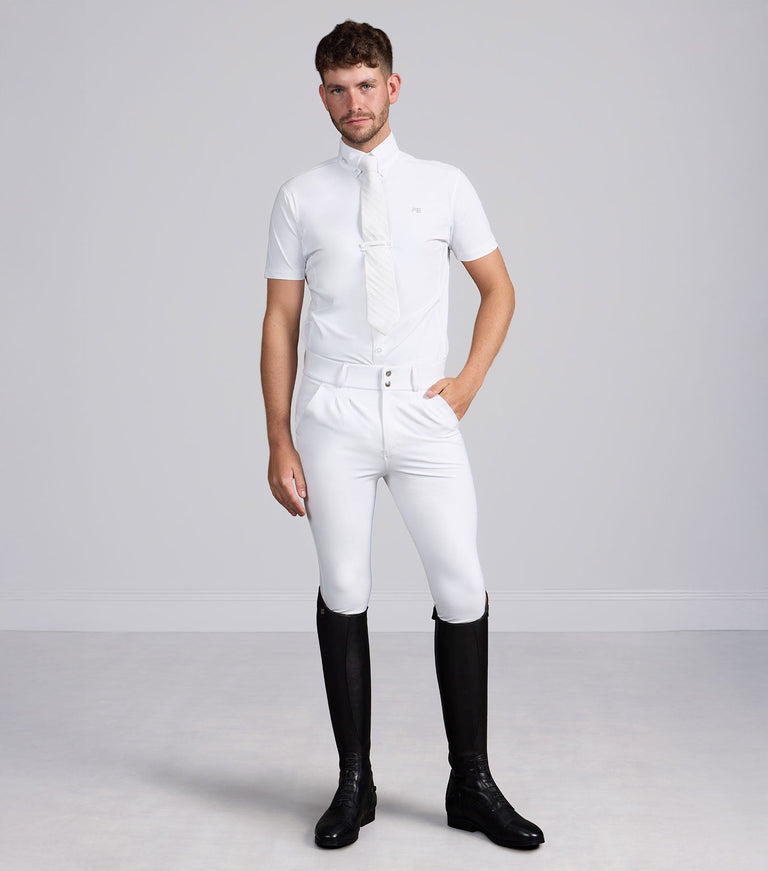 Premier Equine Ludis Men's Gel Knee Riding Breeches - white