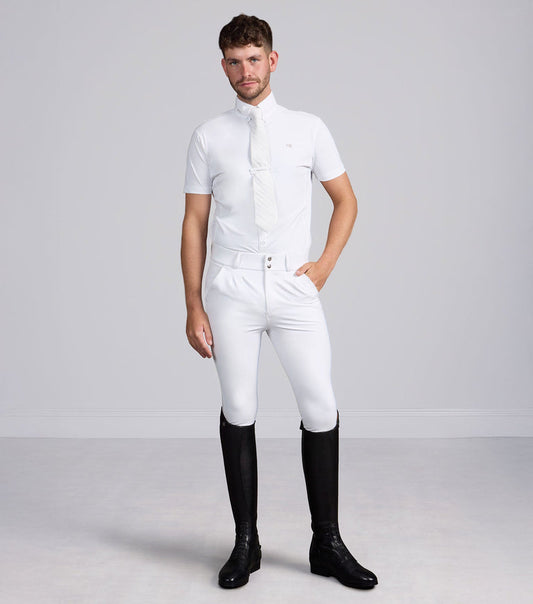 Premier Equine Ludis Men's Gel Knee Riding Breeches - white