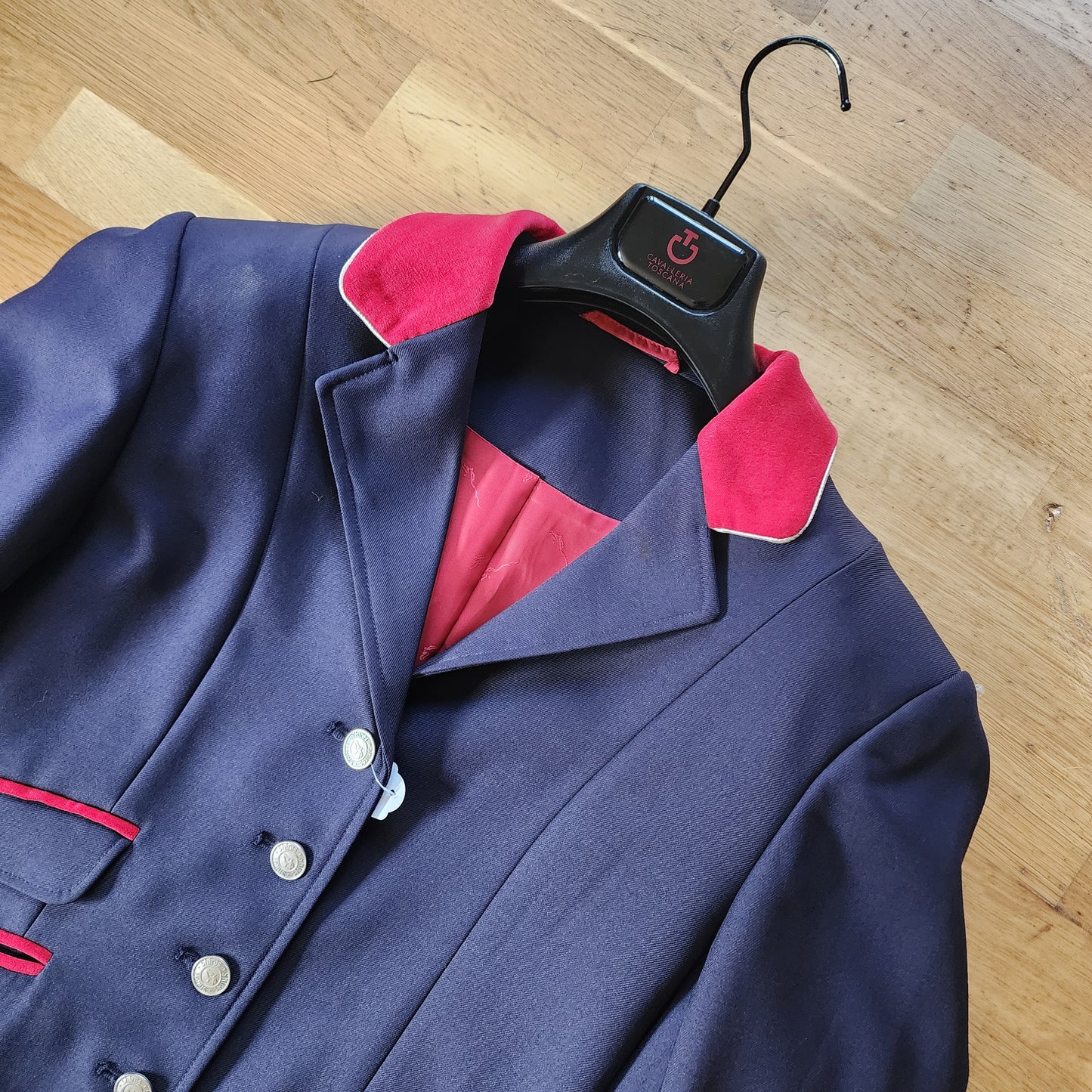 Shires navy and red show jacket, ladies 14