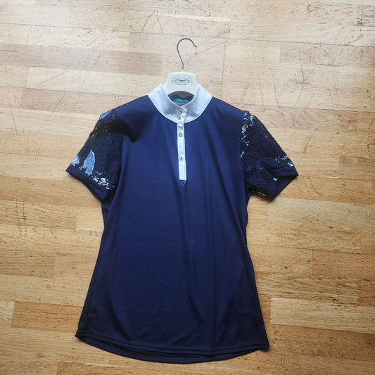 Ridir show shirt, size M, navy, pre-loved